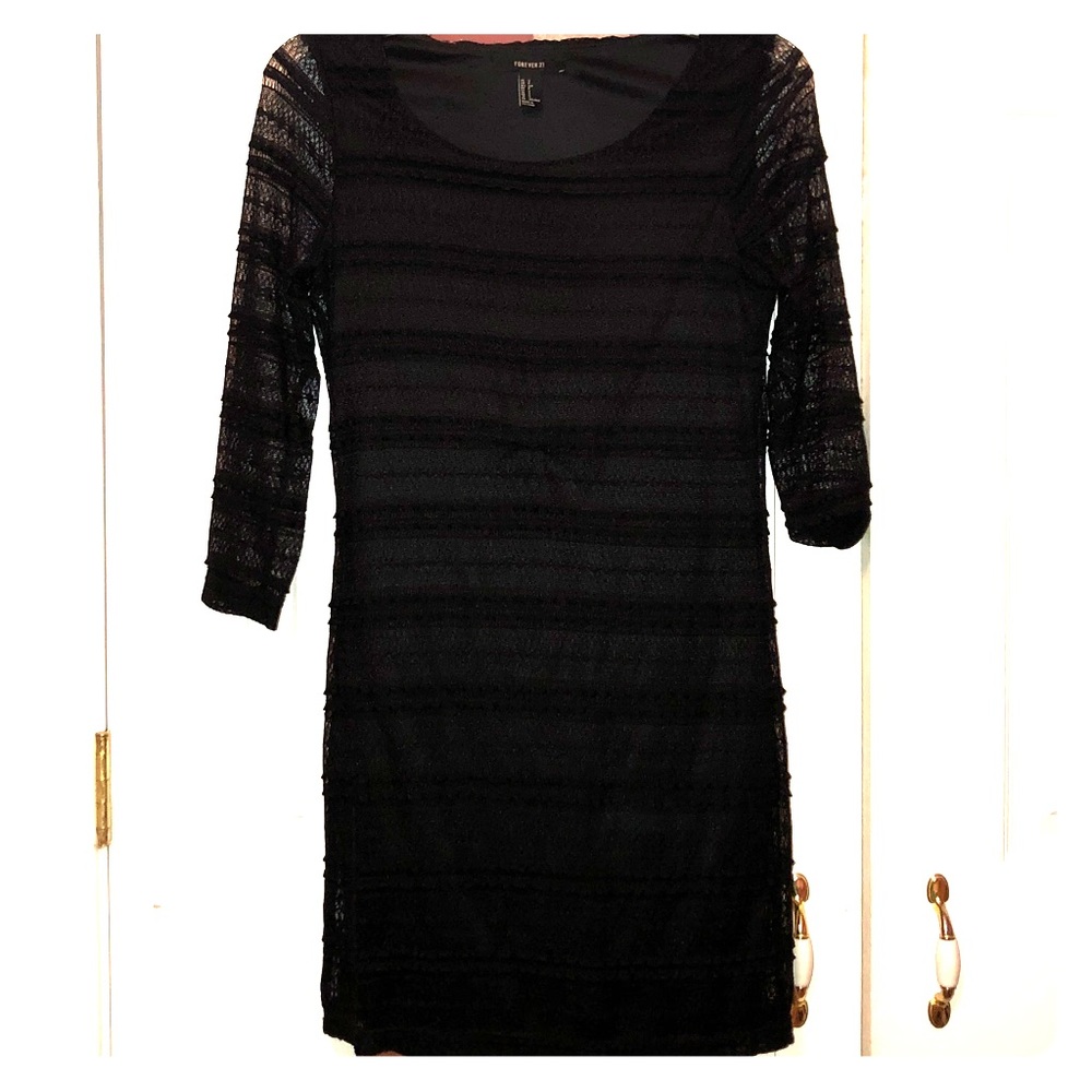 Black lace dress